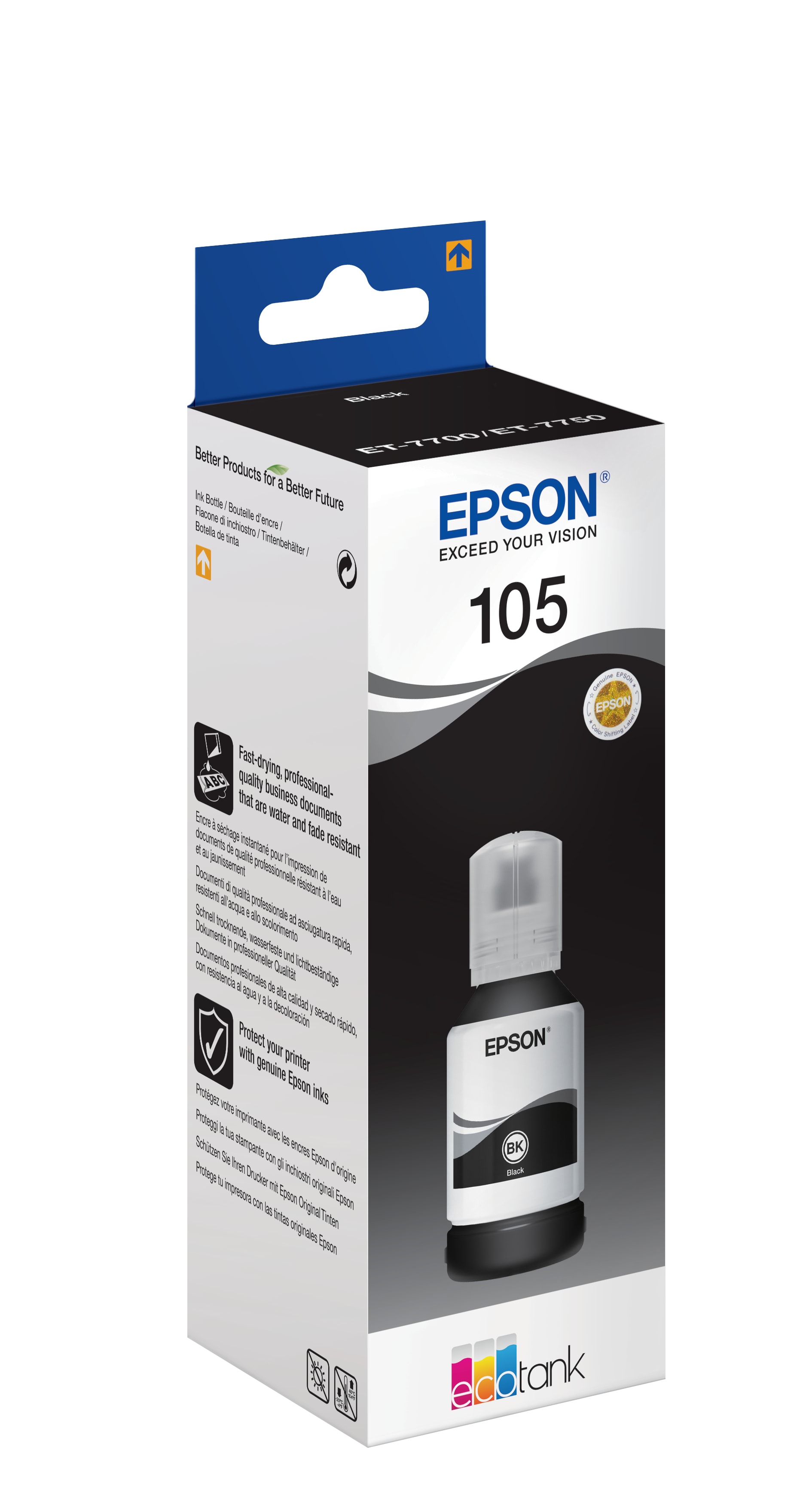 Epson Garrafa de tinta Preto Pigmentado EcoTank 105 — imagem 1