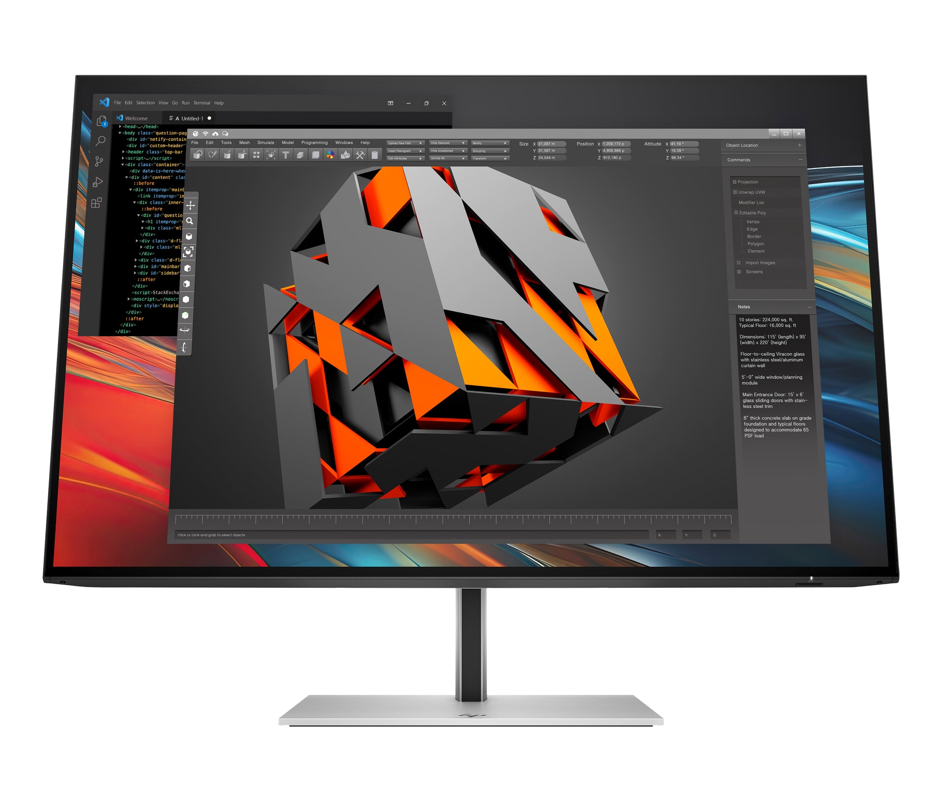 HP Monitor WUXGA Série 7 Pro de 24 polegadas - 724pn — imagem 1