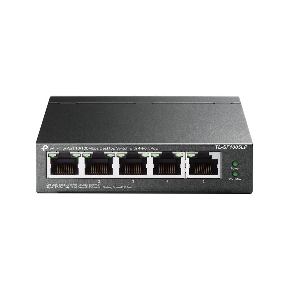TP-LINK SWITCH 5-PORT 10/100 MBPS DESKTOP W/ 4-PORT POE — imagem 1