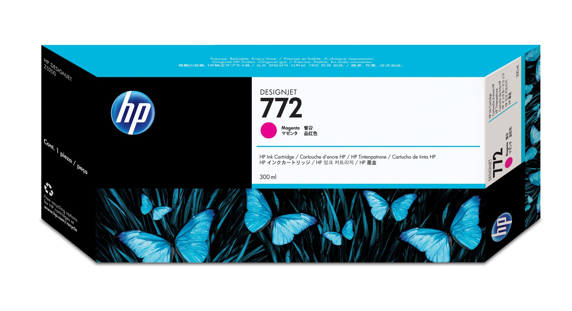 HP Tinteiro DesignJet 772 Magenta de 300 ml — imagem 1