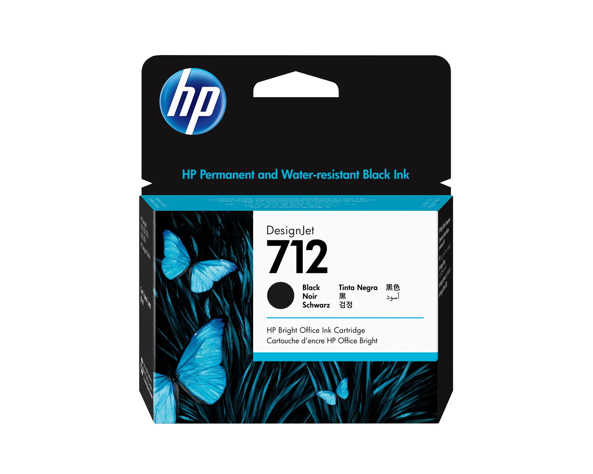 HP Tinteiro preto 712 DesignJet de 80 ml, imagem 1