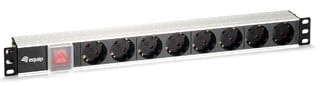 EQUIP REGUA 19" 8 TOMADAS SCHUKO C/INTERRUPTOR CABO 1.8M — imagem 1