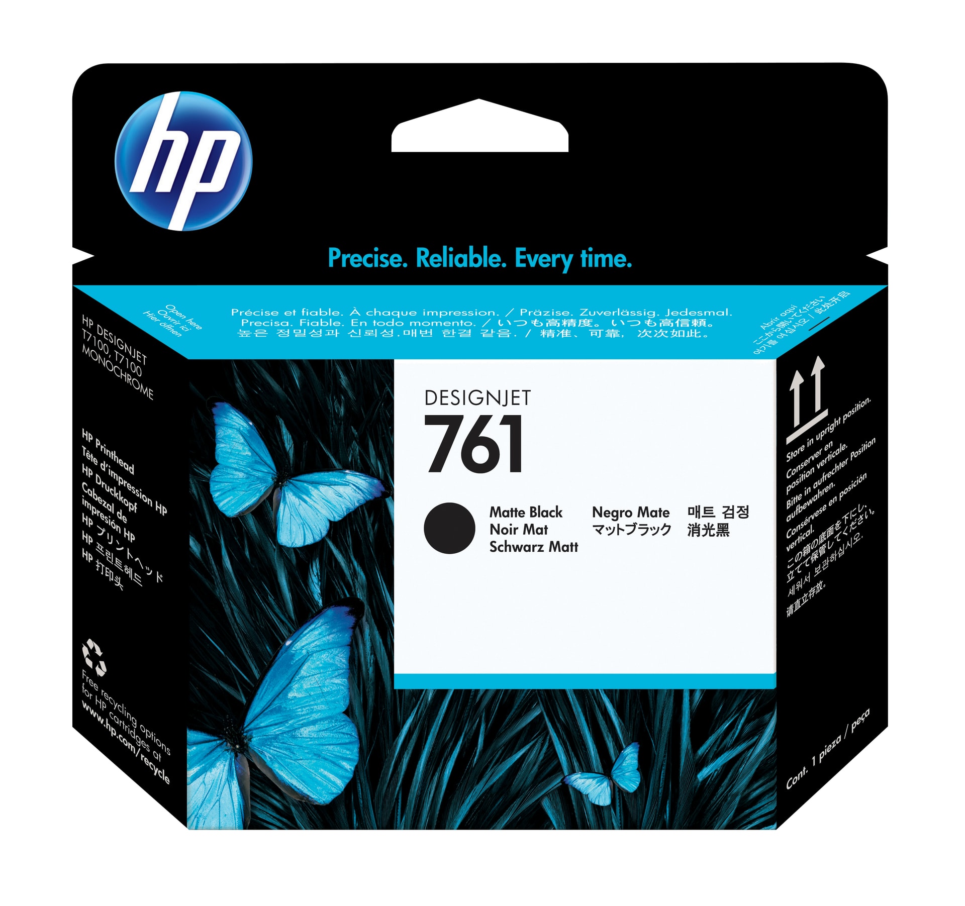 HP Cabeça de impressão Designjet 761 Mate Preto/Mate Preto, imagem 1