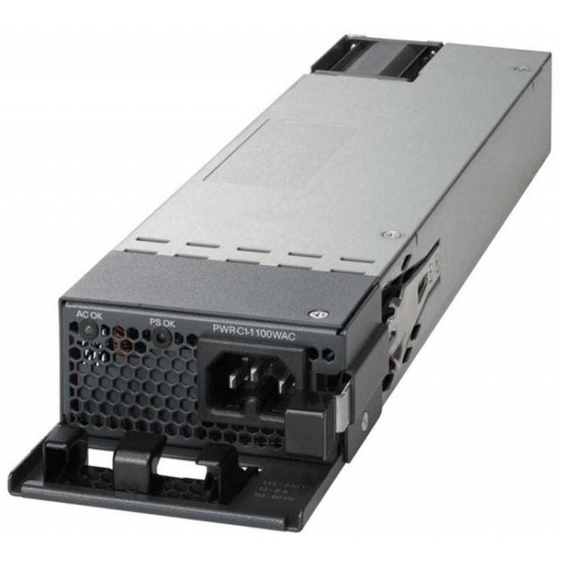 Cisco - Suprimento de potência - hot-plug (módulo plug-in) - 80 PLUS Platinum - AC 115-240 V - 1100 watt - para Catalyst 9300 (Higher Scale) (1100 watt), 9300L (1100 watt)