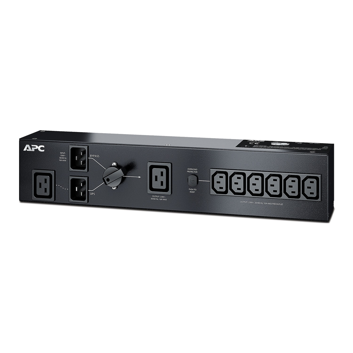 APC Service Bypass PDU 230V 16AMP W/ (6) IEC C13 And (1) C19, imagem 1