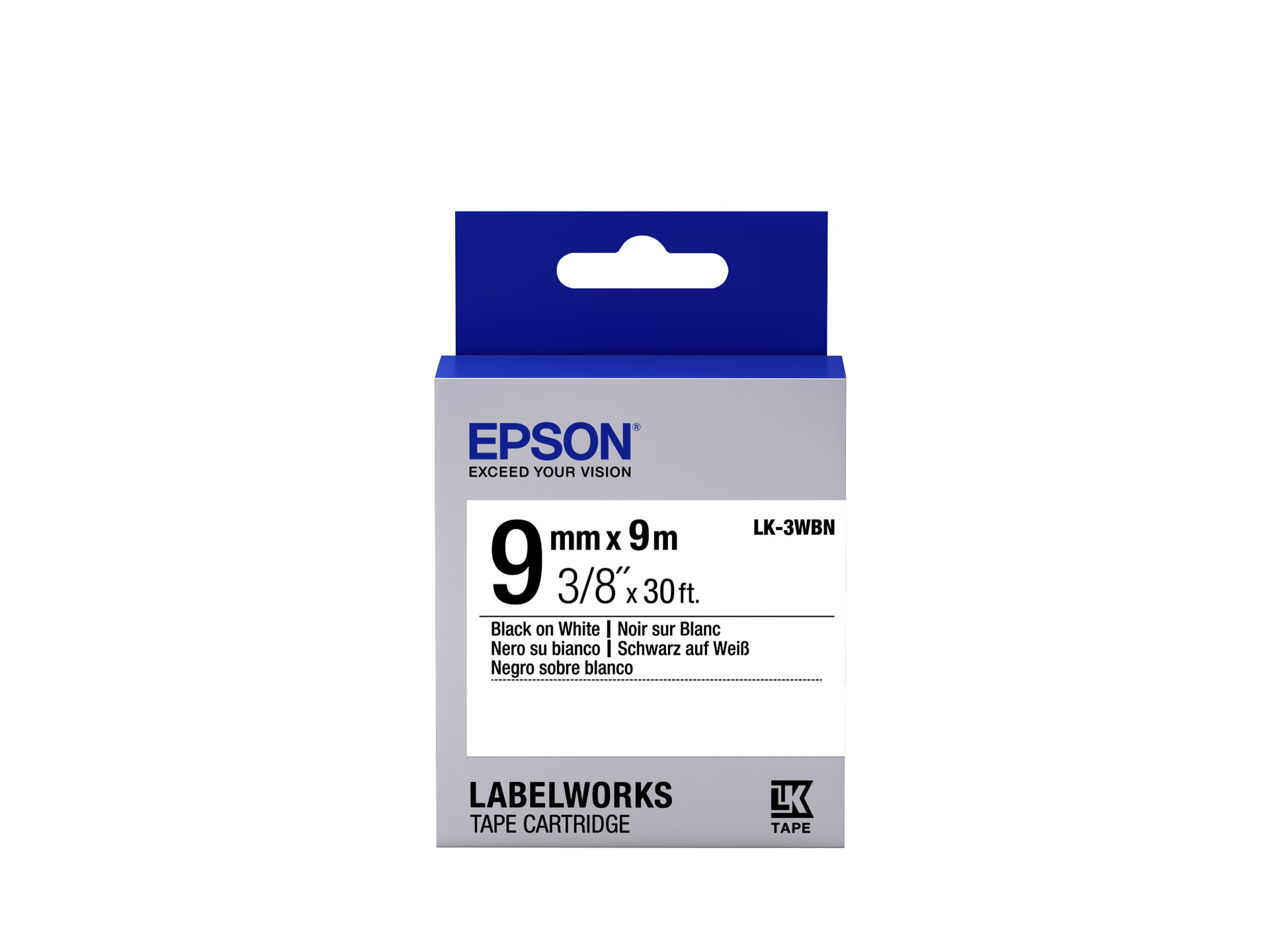 Epson Fita Padrão - LK-3WBN Std Blk/Wht 9/9, imagem 1