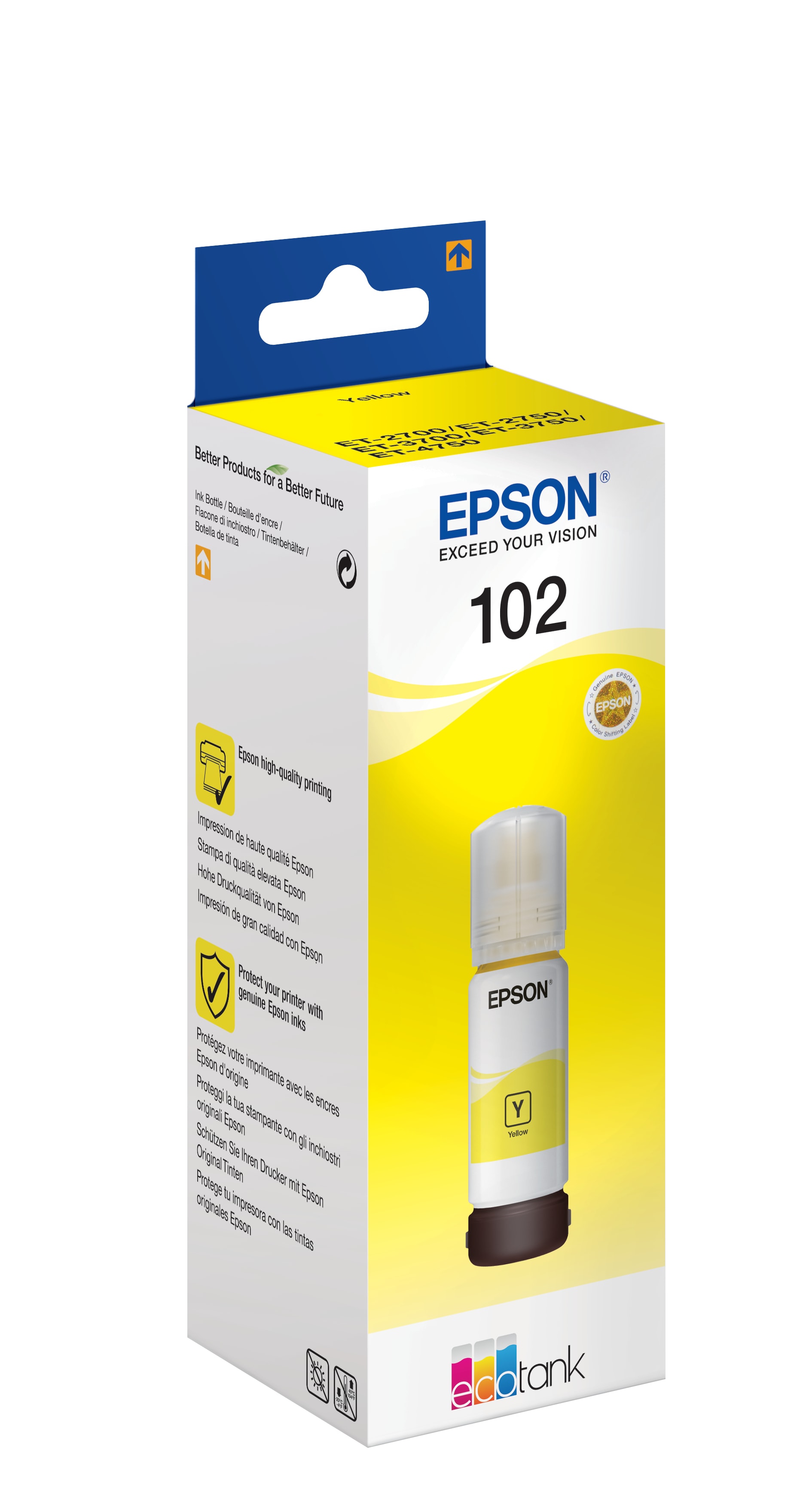Epson 102 EcoTank Yellow ink bottle — imagem 1