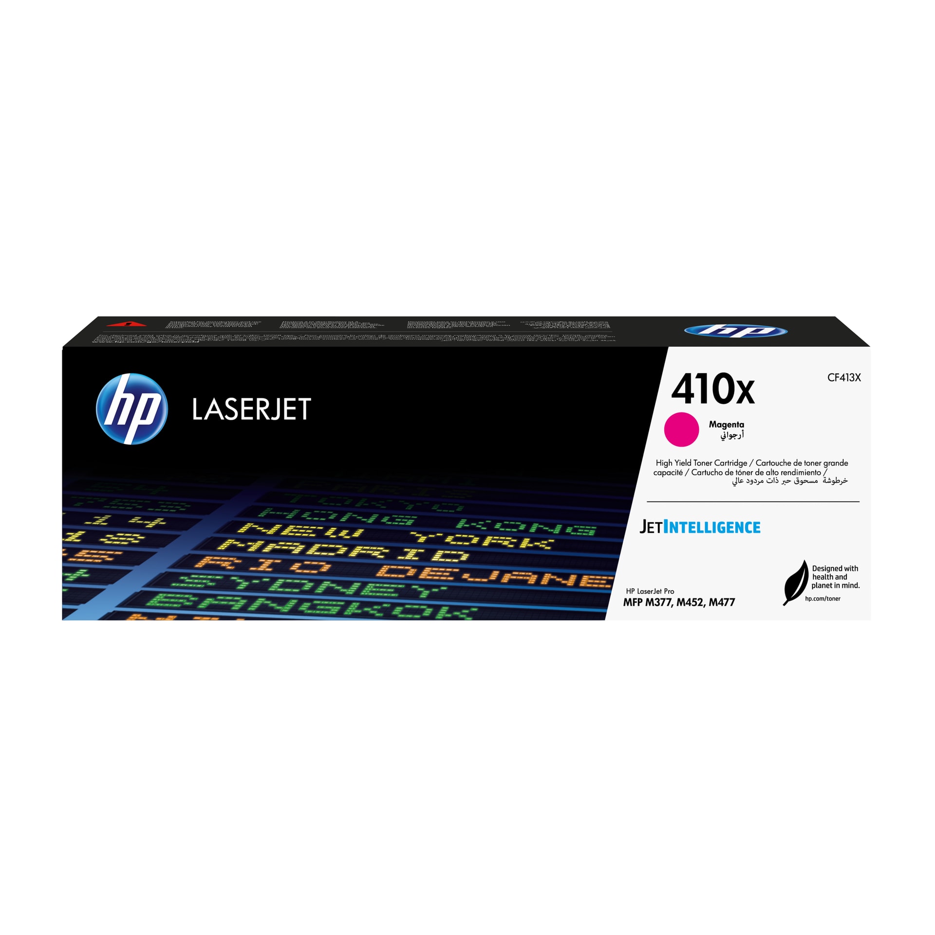 HP Toner LaserJet original 410X magenta de elevado rendimento
