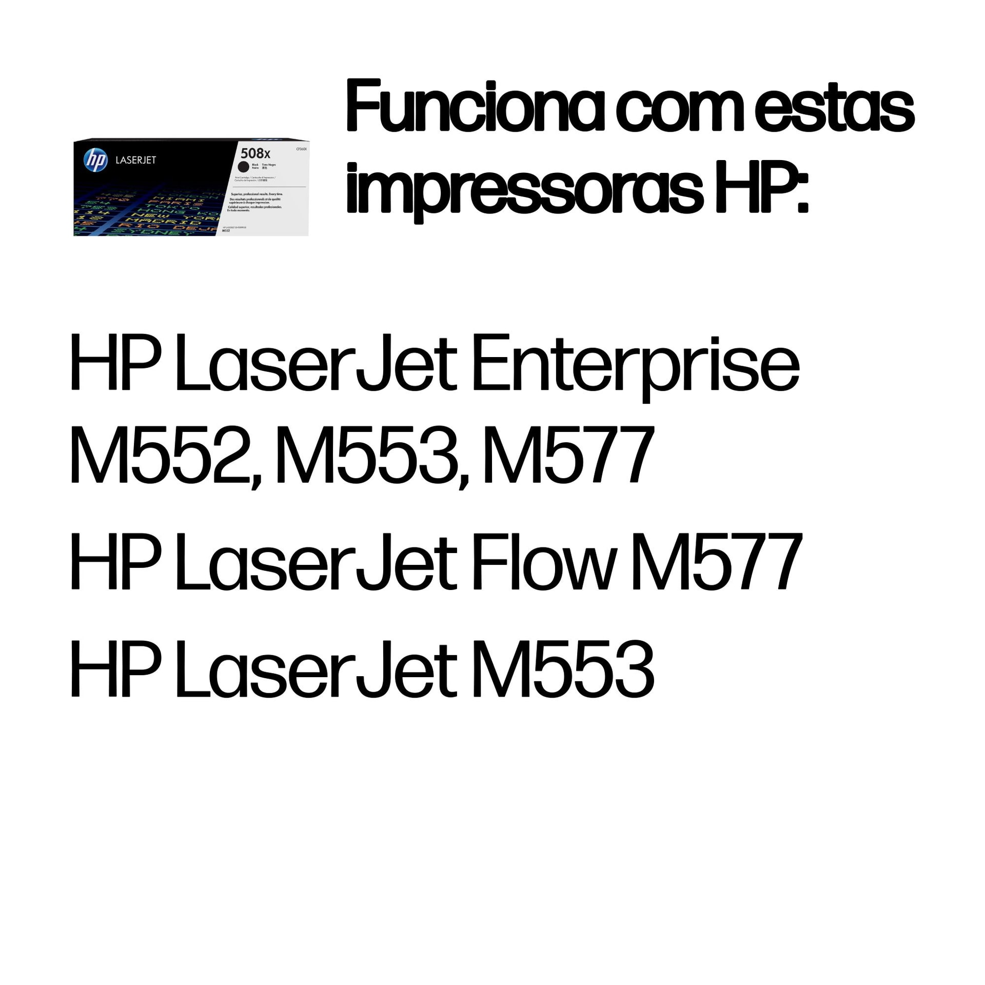 HP Toner LaserJet original 508X preto de elevado rendimento — imagem 1