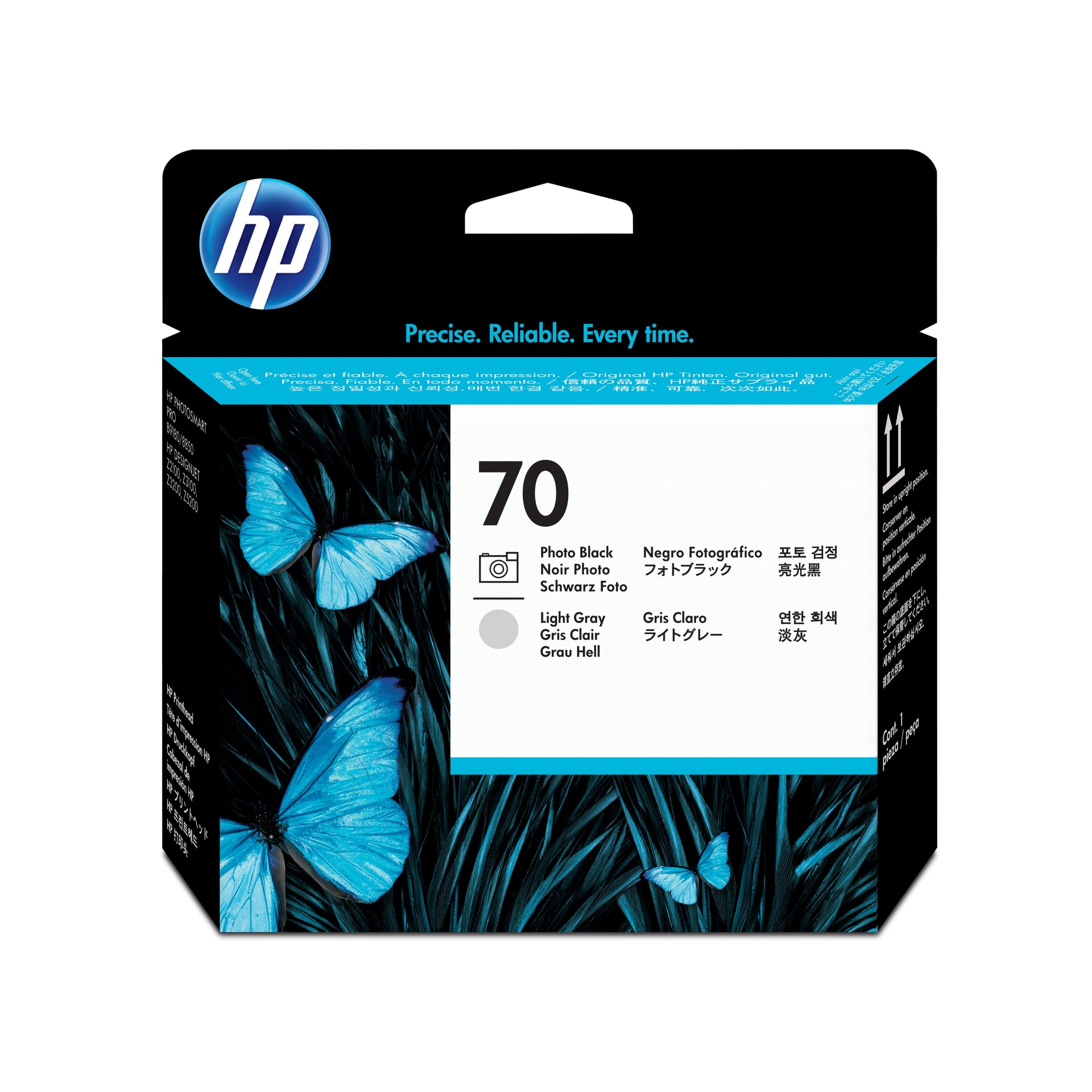 HP Cabeça de impressão DesignJet 70 Preto Fotográfico e Cinzento Claro — imagem 1