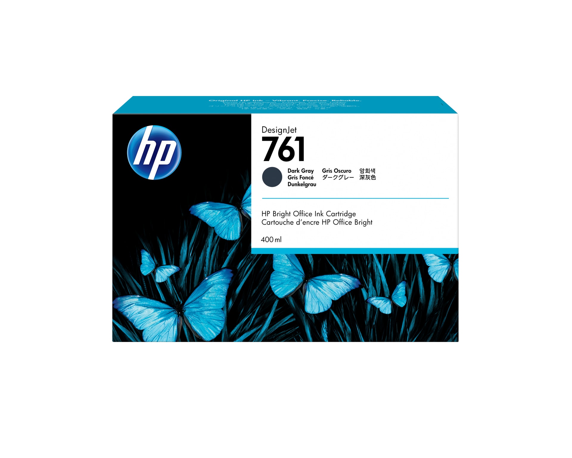 HP Tinteiro DesignJet 761 Cinzento Claro de 400 ml, imagem 1