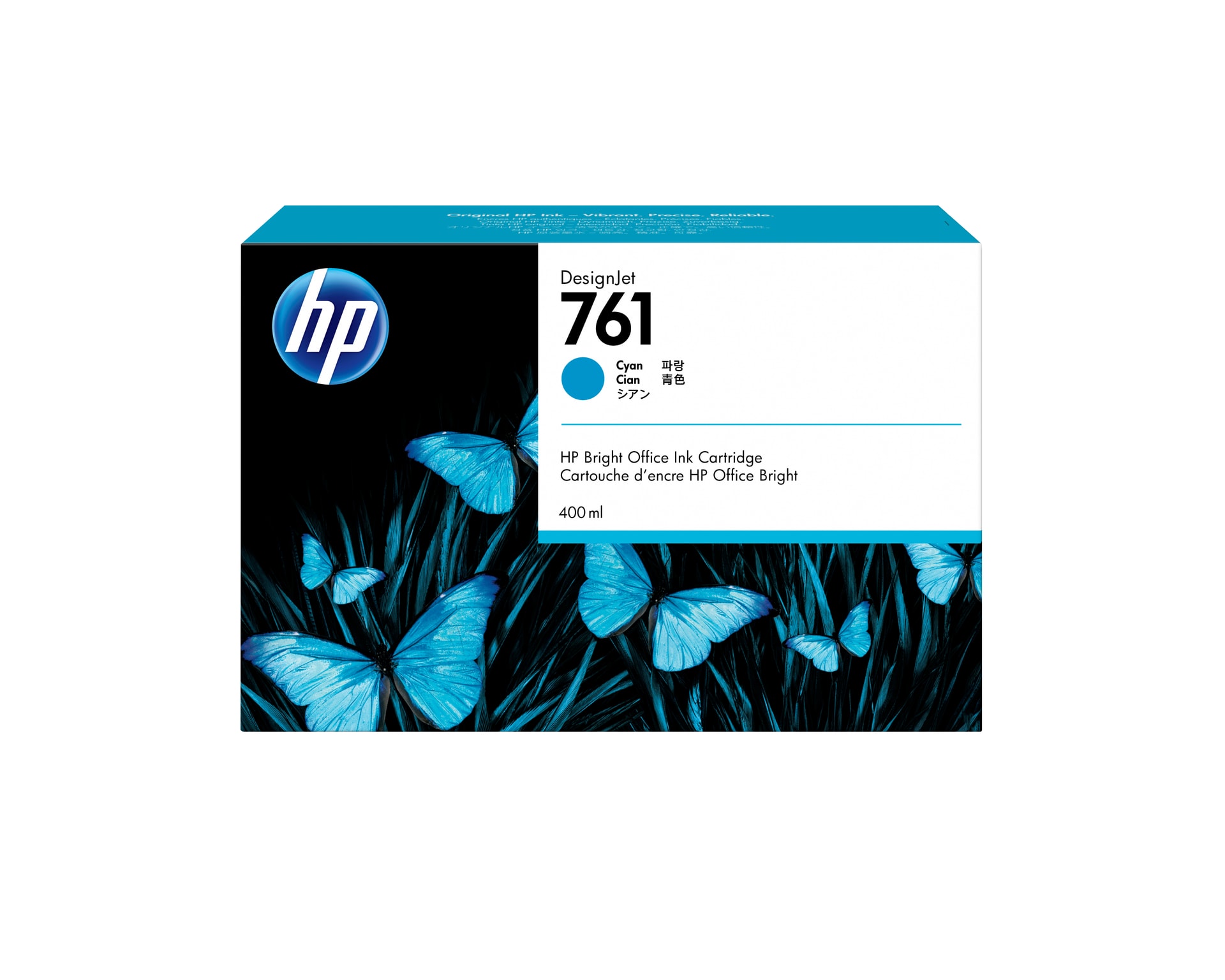 HP Tinteiro DesignJet 761 Ciano de 400 ml, imagem 1