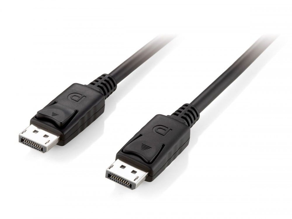 EQUIP CABO DISPLAYPORT 1.2 M/M 5.0M BLACK WITH LATCH — imagem 1