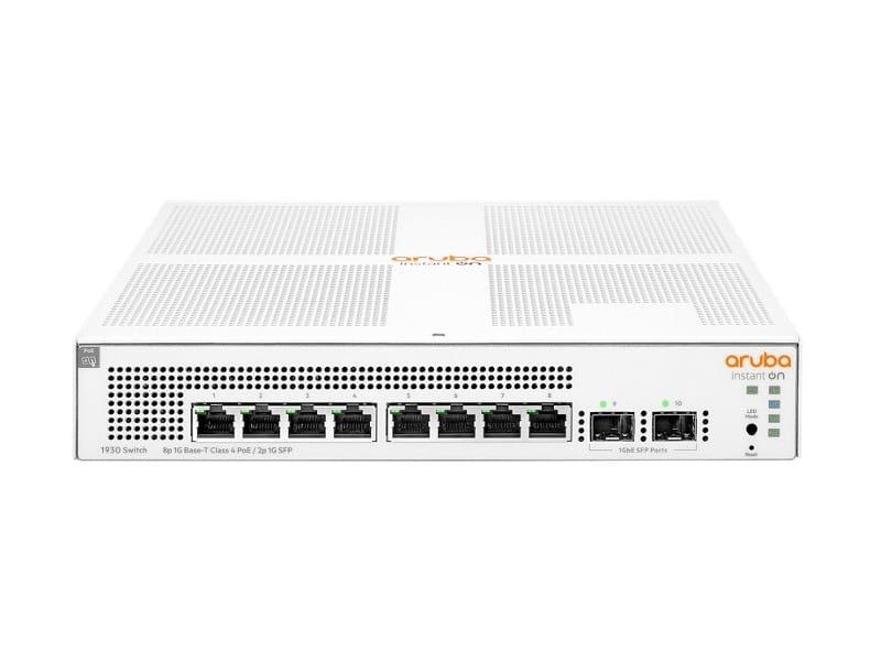 HPE Networking Instant On 1930 8G Class4 PoE 2SFP 124W Switch - Interruptor - L3 - Administrado - 8 x 10/100/1000 (PoE) + 2 x Gigabit SFP - montável em trilho - PoE (124 W), imagem 1