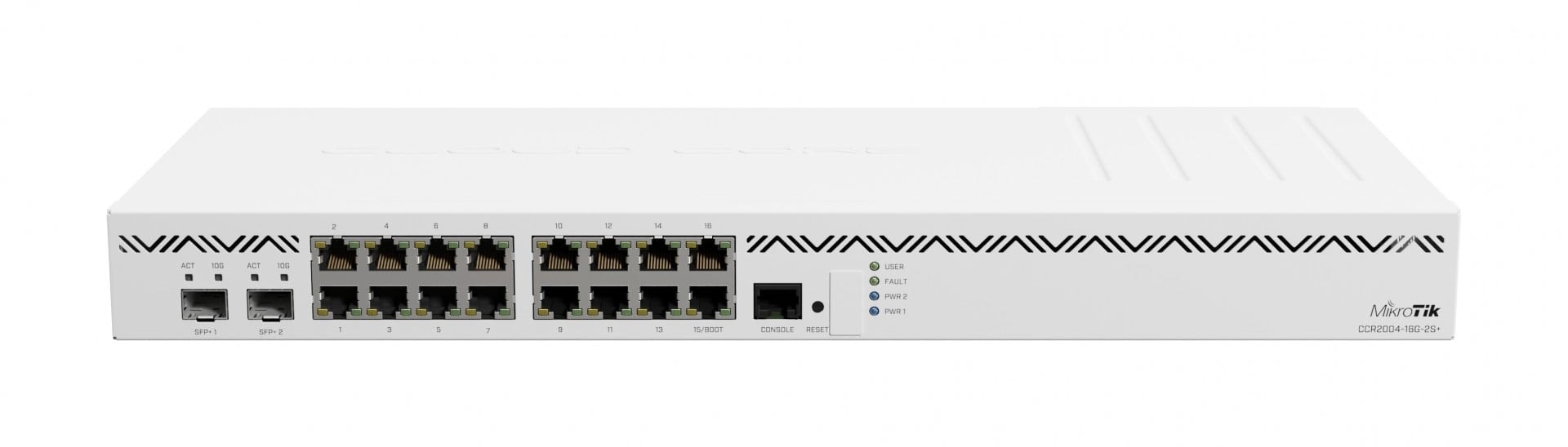 Mikrotik Cloud Core Router CCR2004-16G-2S+ 16Gbit LAN 2x SFP+ Dual PSU Rack - Router - Rack module (CCR2004-16G-2S+), imagem 1