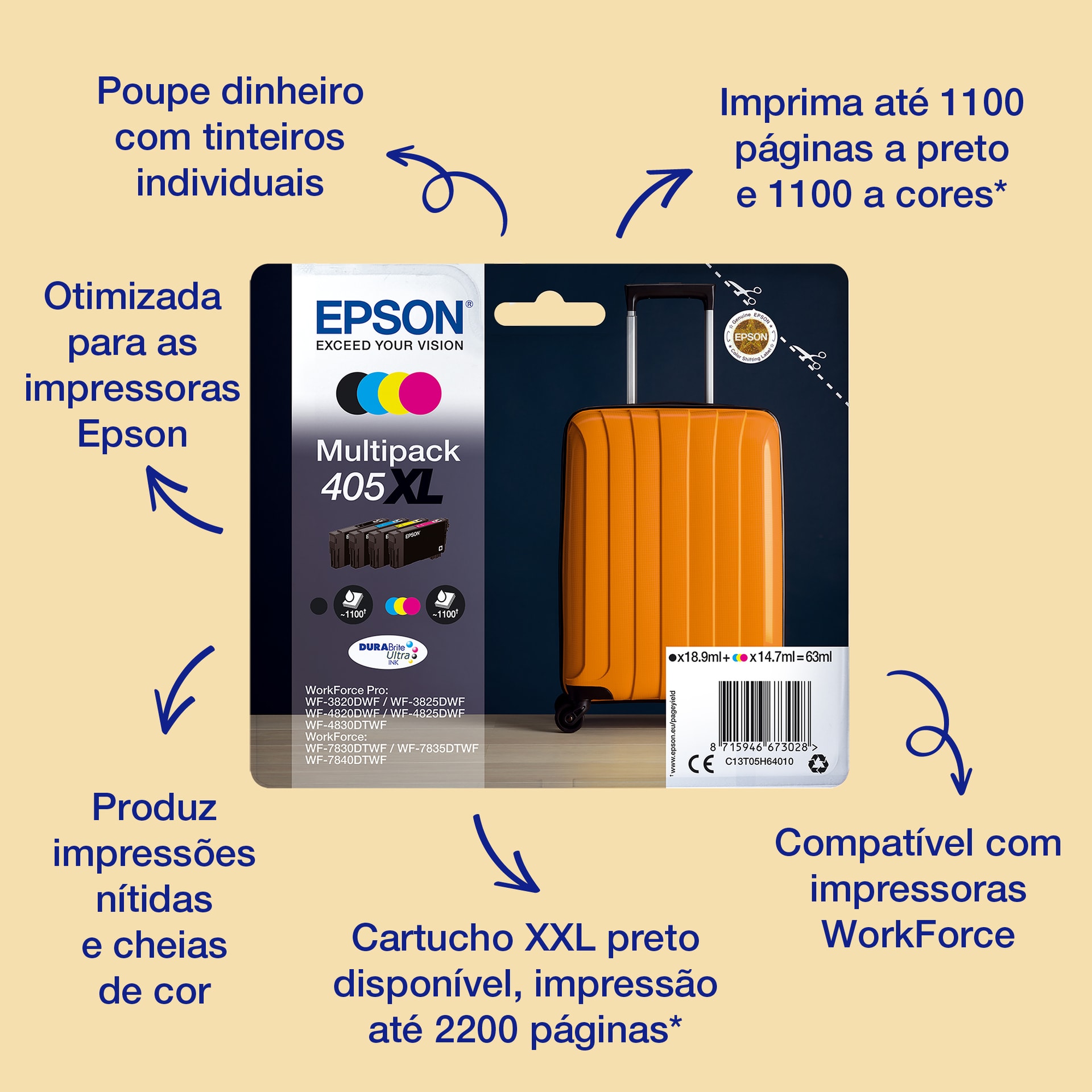 Epson Singlepack Black 405 DURABrite Ultra Ink — imagem 1