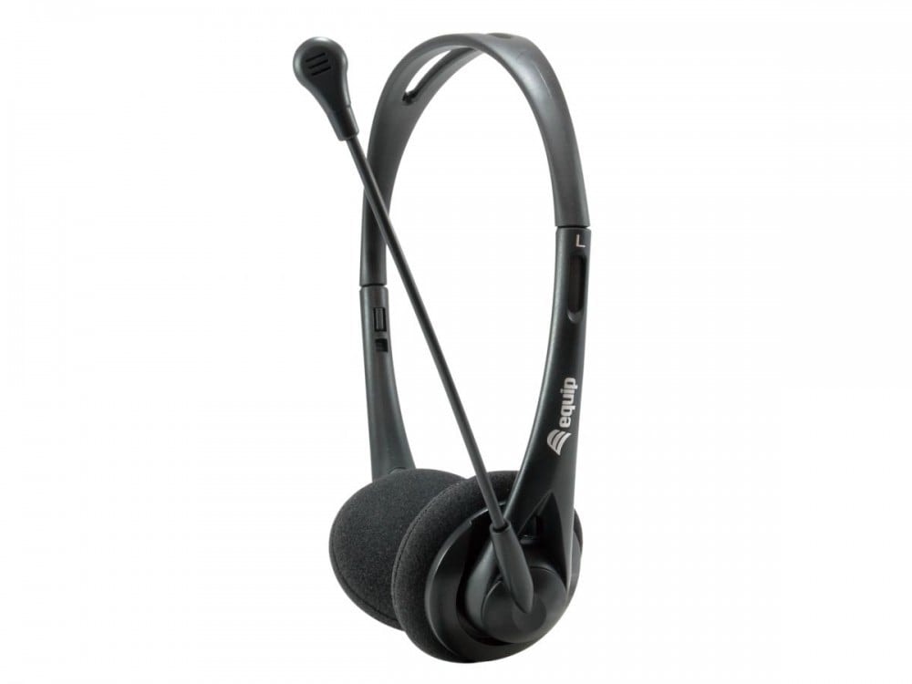 EQUIP LIFE HEADSET C/MICRO C/COMAN VOL 3.5"+ ADAP 2 JACKS #CAMPANHA# — imagem 1