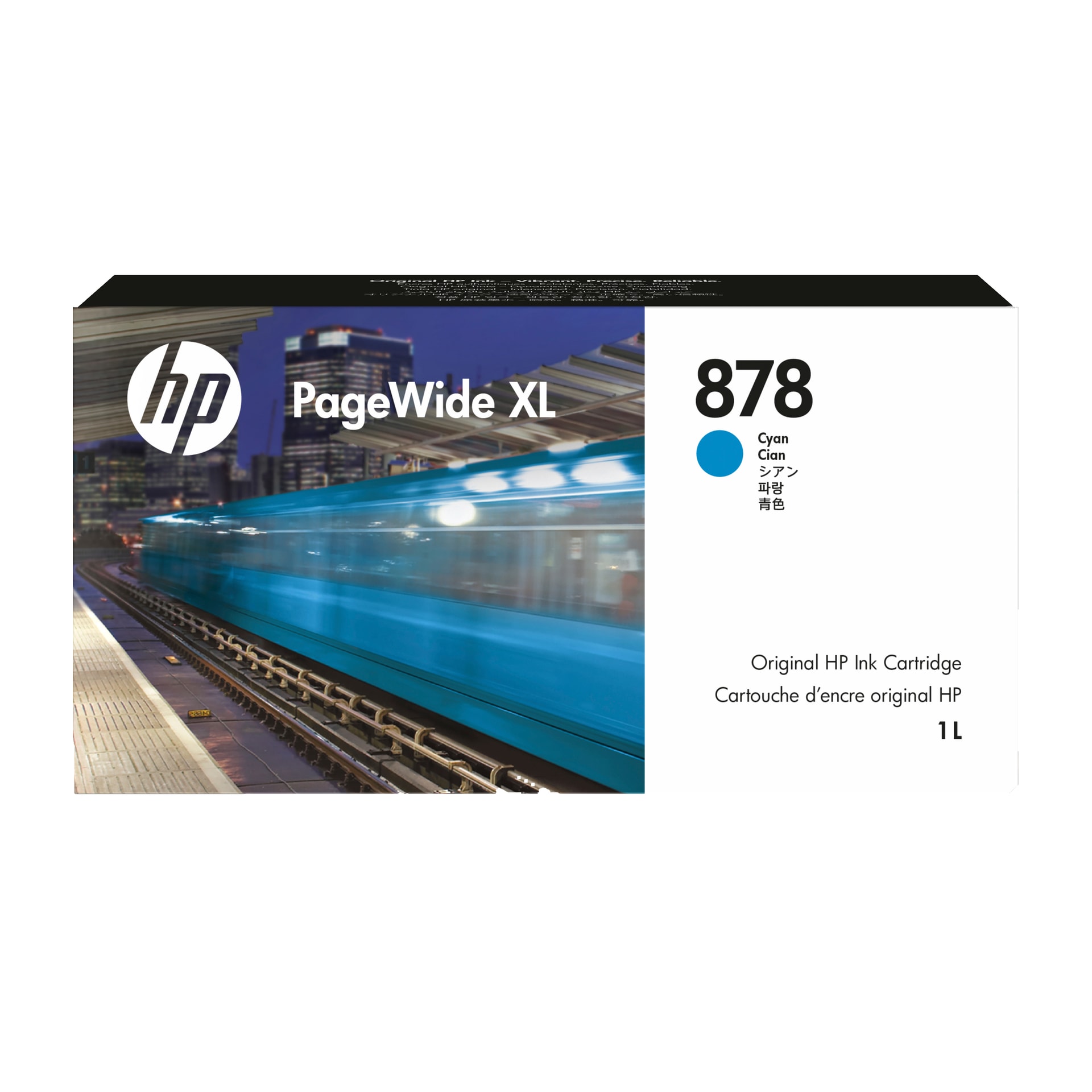 HP Tinteiro PageWide XL 878 Ciano (1 L) — imagem 1