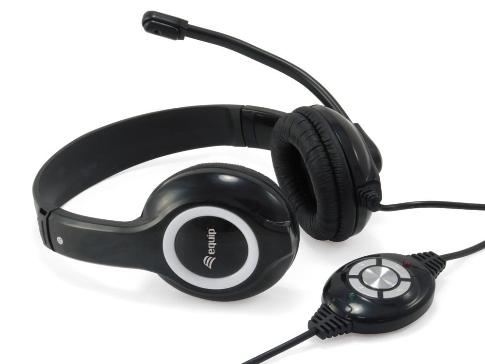 EQUIP LIFE HEADSET C/ MICRO FUNÇÃO MUTE E VOL USB — imagem 1
