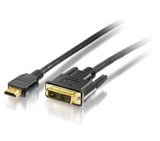 EQUIP CABO HDMI TO DVI TRIPLE SHIELDING & GOLD FLASH 2MT — imagem 1