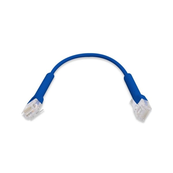 Ubiquiti UniFi - Cabo patch - RJ-45 (M) para RJ-45 (M) - 10 cm - 3 mm - CAT 6 - inicializado - azul (pacote de 50), imagem 1
