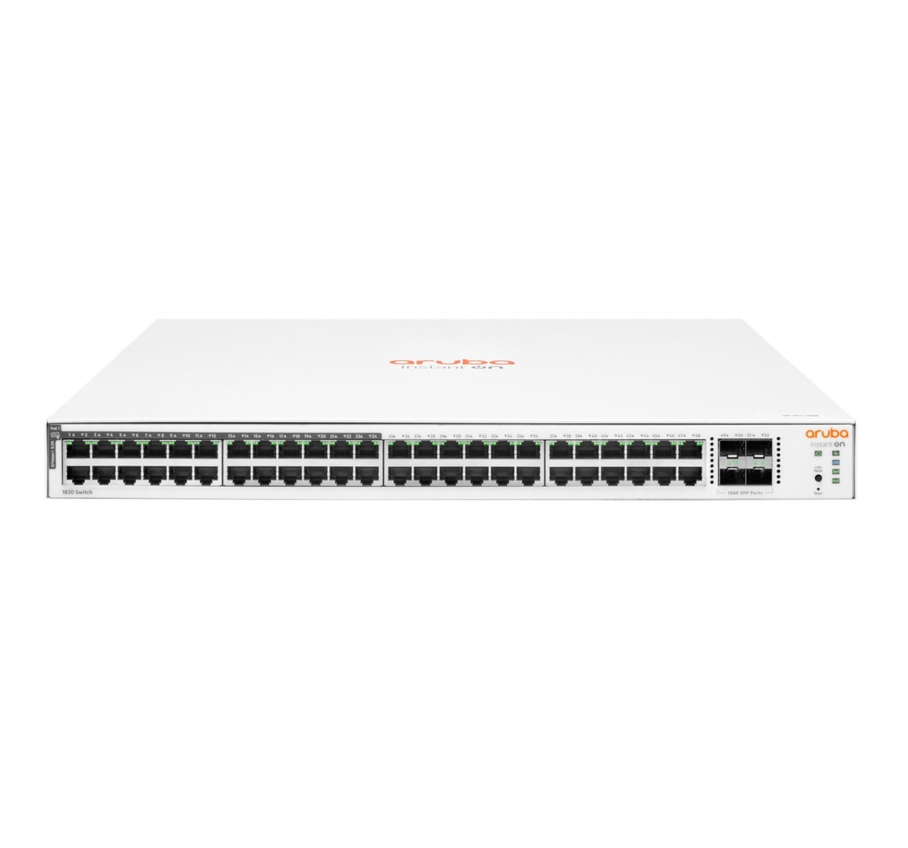HPE Networking Instant On 1830 48G 24p Class4 PoE 4SFP 370W Switch - Interruptor - inteligente - 24 x 10/100/1000 + 24 x 10/100/1000 (PoE+) + 4 x Gigabit SFP - desktop, montável em trilho - PoE+ (370 W), imagem 1