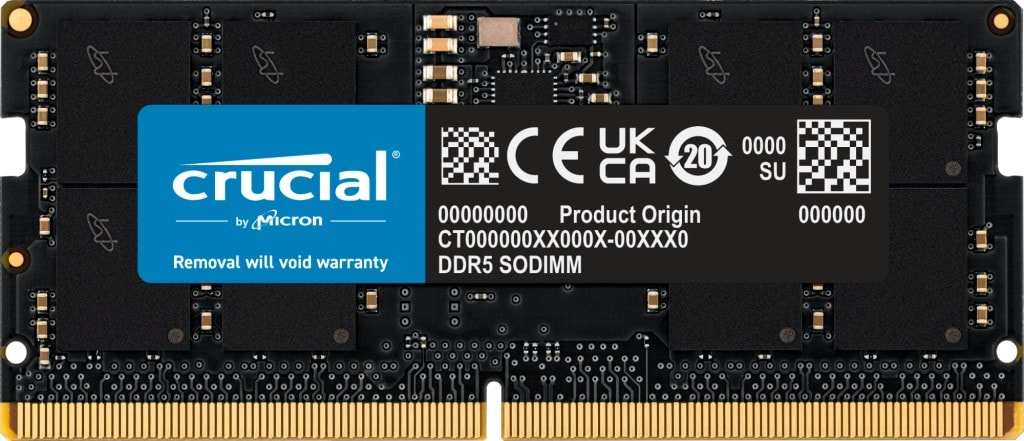 Crucial - DDR5 - módulo - 16 GB - SO DIMM 262-pinos - 4800 MT/s / PC5-38400 - CL40 - 1.1 V - unbuffered - sem ECC