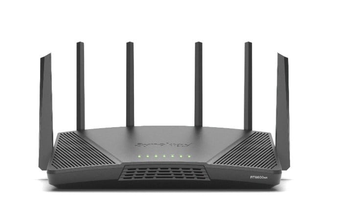 Synology RT6600AX - Roteador sem fio switch de 4 portas - 1GbE, 2.5GbE - Portas WAN: 2 - Wi-Fi 6 - Tri-Band