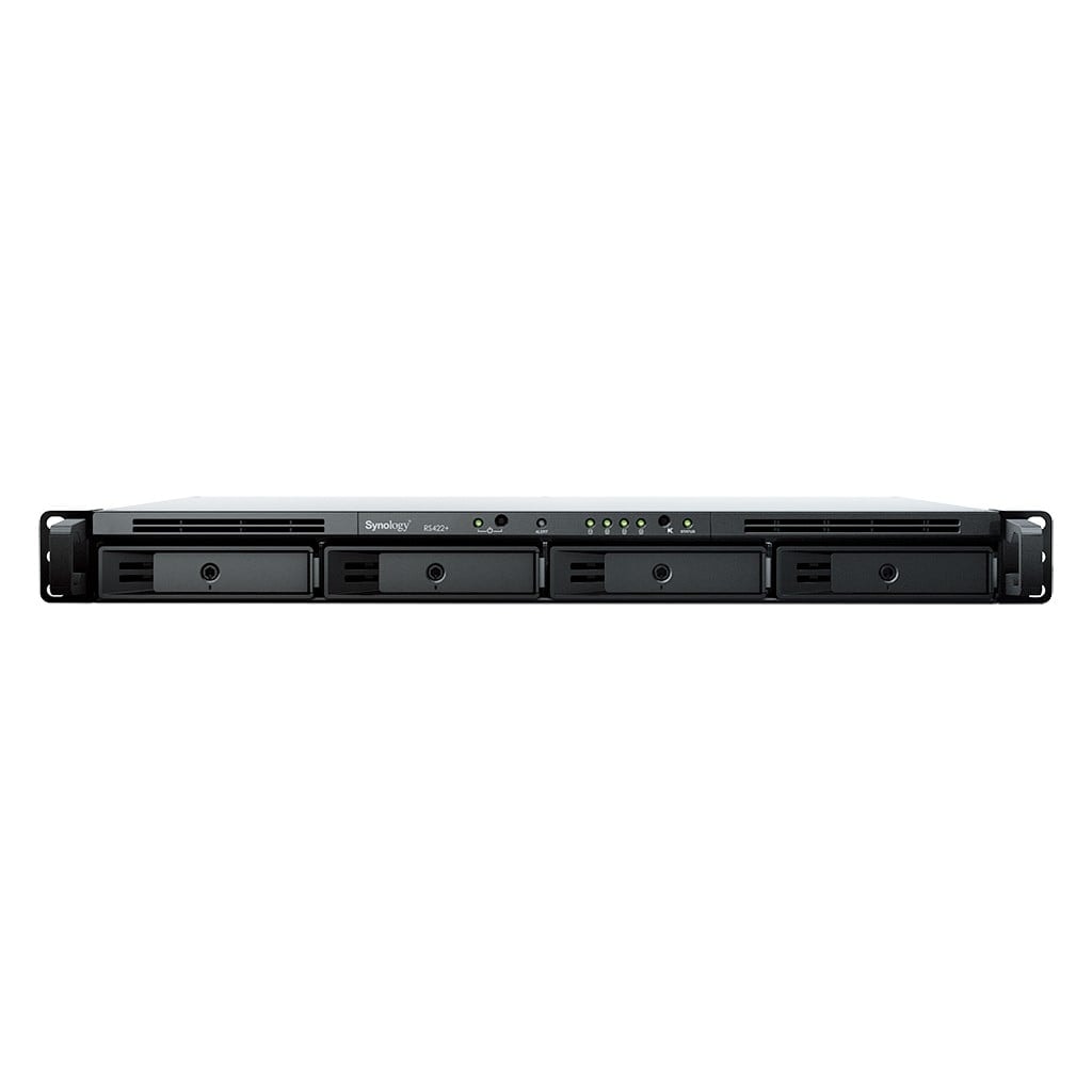Synology RackStation RS422+ - Servidor NAS - 4 baias - montável em bastidor - SATA 6Gb/s - RAID (expansão de disco rígido) 0, 1, 5, 6, 10, JBOD - RAM 2 GB - Gigabit Ethernet - iSCSI assistência - 1U — imagem 1