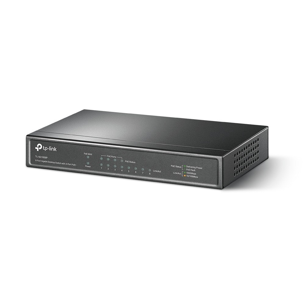 TP-LINK 8 PORT GIGABIT POE SWITCH 8 GIGABIT RJ45 PORT 802.3AF 55W 4XPOE — imagem 1