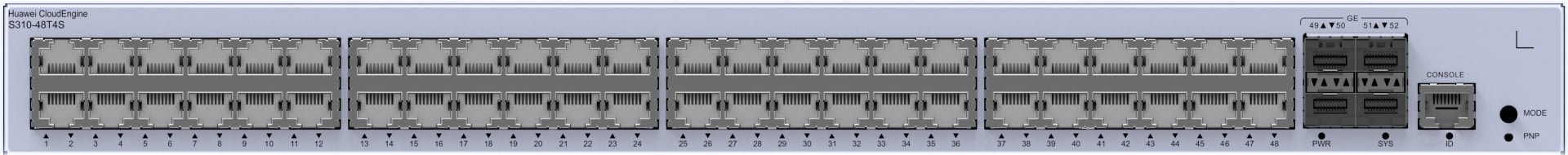 HUAWEI S310-48T4S SWITCH 48 10/100/1000BASE-T PORTS4GE SFP PORTS AC POWER#PROMO# — imagem 1
