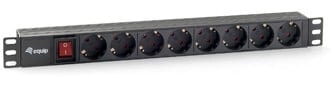 EQUIP REGUA 19" 8 TOMADAS SCHUKO C/INTERRUPTOR CABO 1.8M — imagem 1