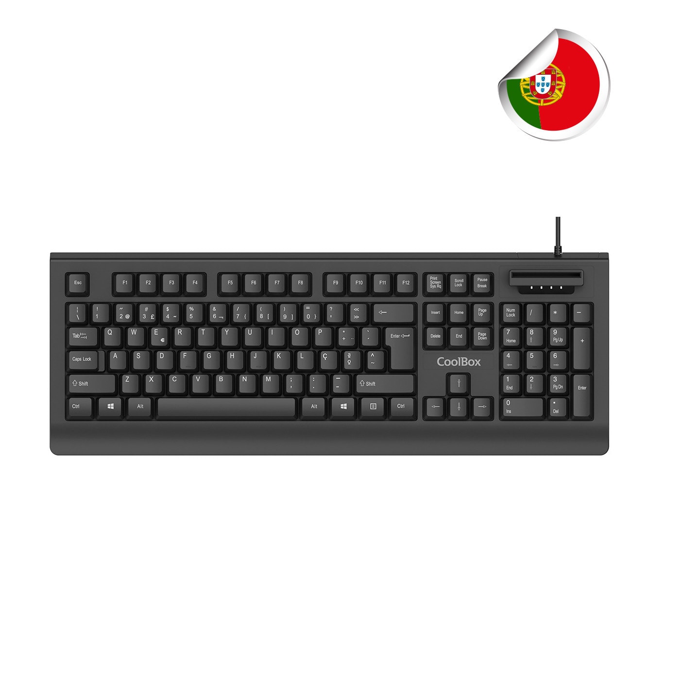 CoolBox TECLADO COM LEITOR DE CARTÃO DE CIUDADÃO SMARTCARD, imagem 1