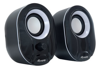 EQUIP LIFE MINI COLUNAS 6W USB CONTROLO SOM PRETO/BRANCO, imagem 1