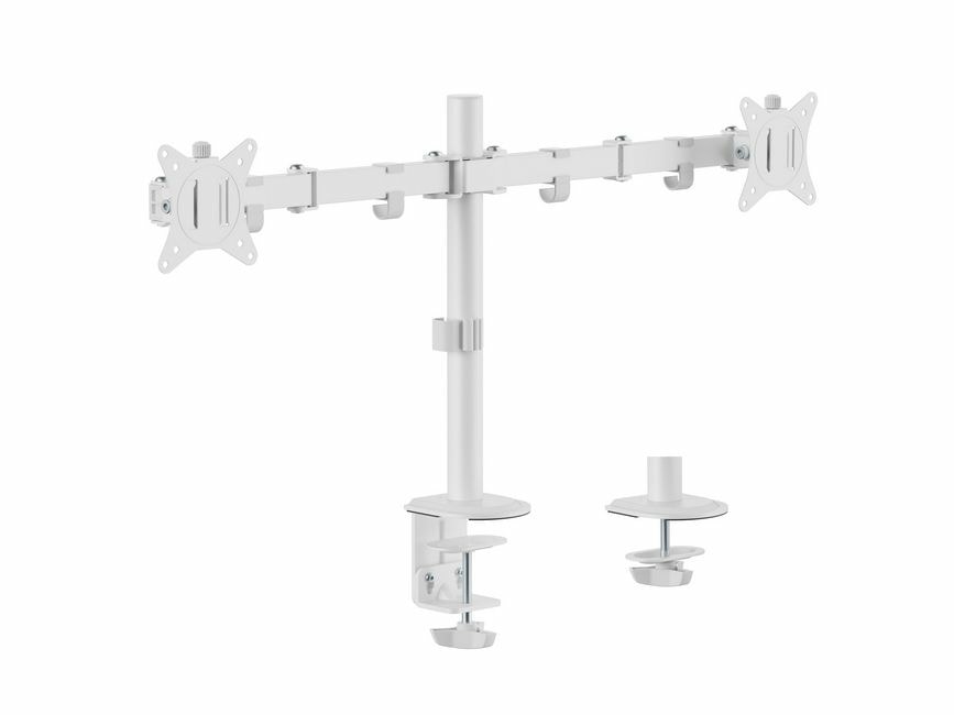 Equip Suporte de montagem de secretária para monitor duplo articulado de 17“-32”, branco — imagem 1