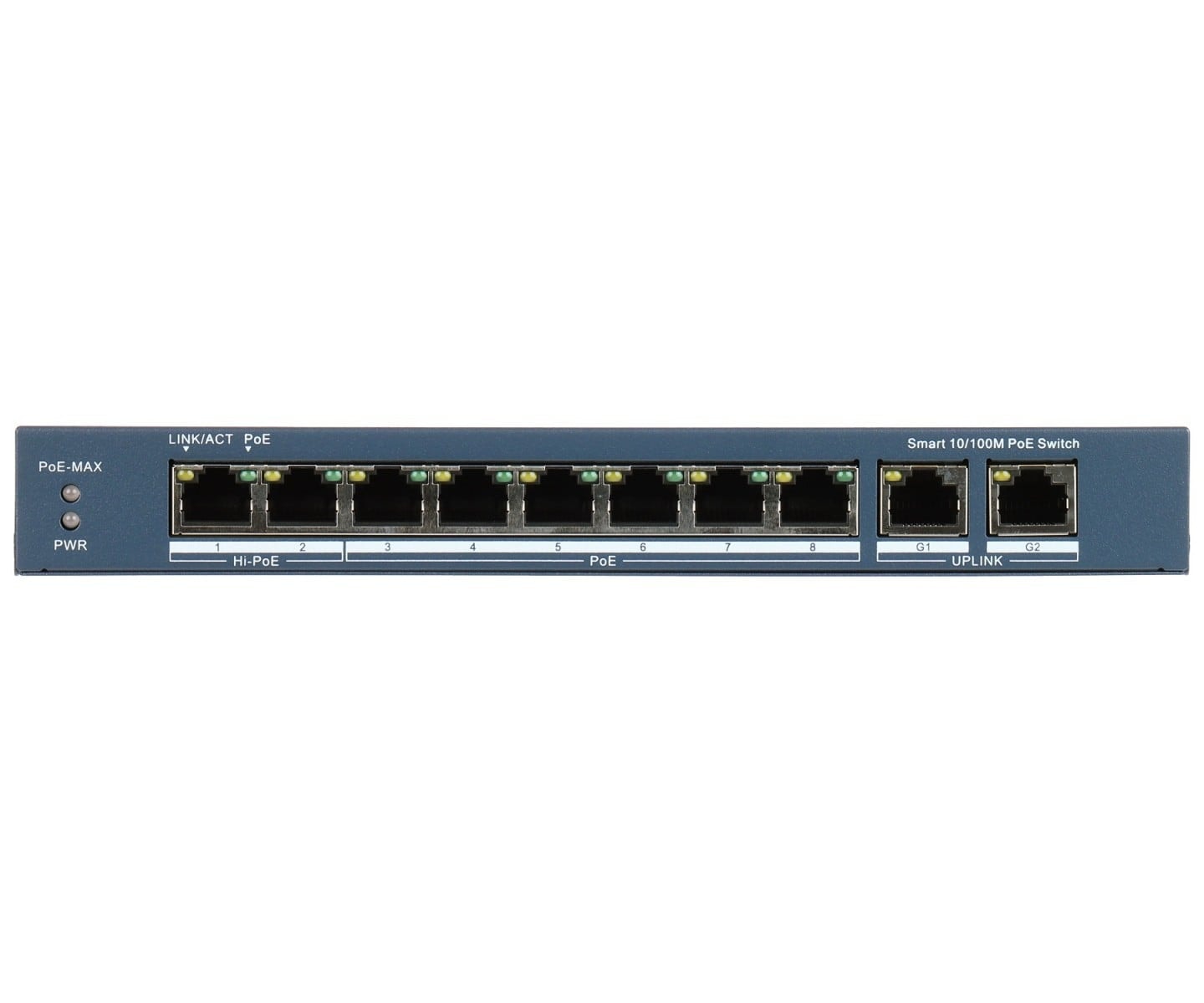 Hikvision DS-3E1310HP-EI(B) switch de rede Gerido Fast Ethernet (10/100) Power over Ethernet (PoE) Cinzento, imagem 1