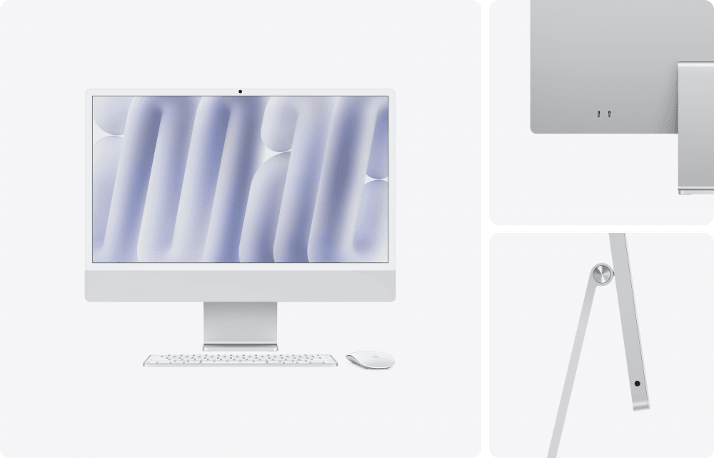 Apple iMac 24P Retina 4.5K display: Apple M6 10C CPU/10C GPU, 16GB, 256GB SSD - Silver, imagem 1