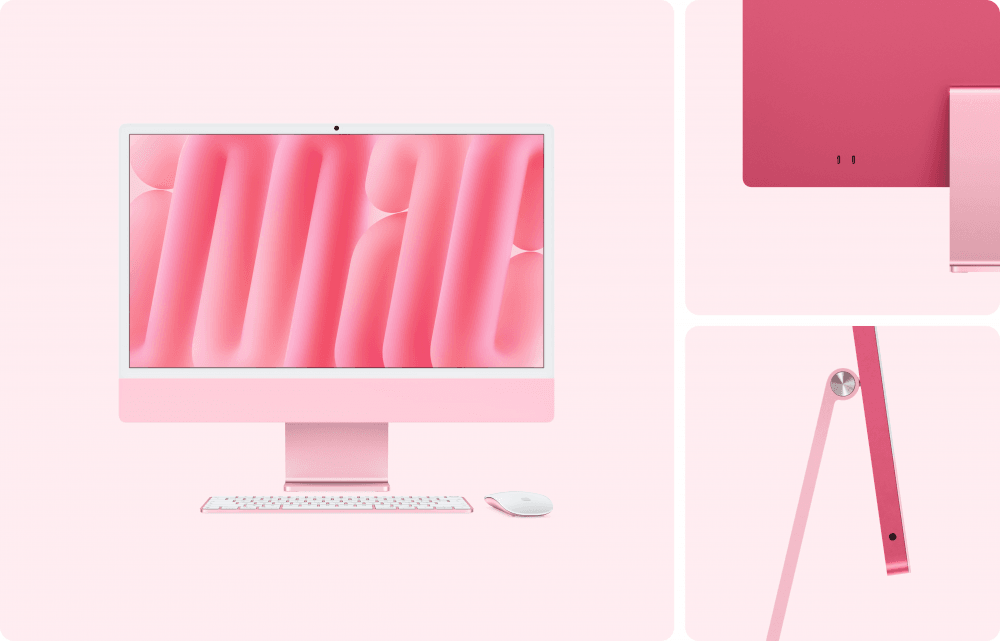 Apple iMac 24P Retina 4.5K display: Apple M6 12C CPU/12C GPU, 16GB, 512GB SSD - Pink, imagem 1