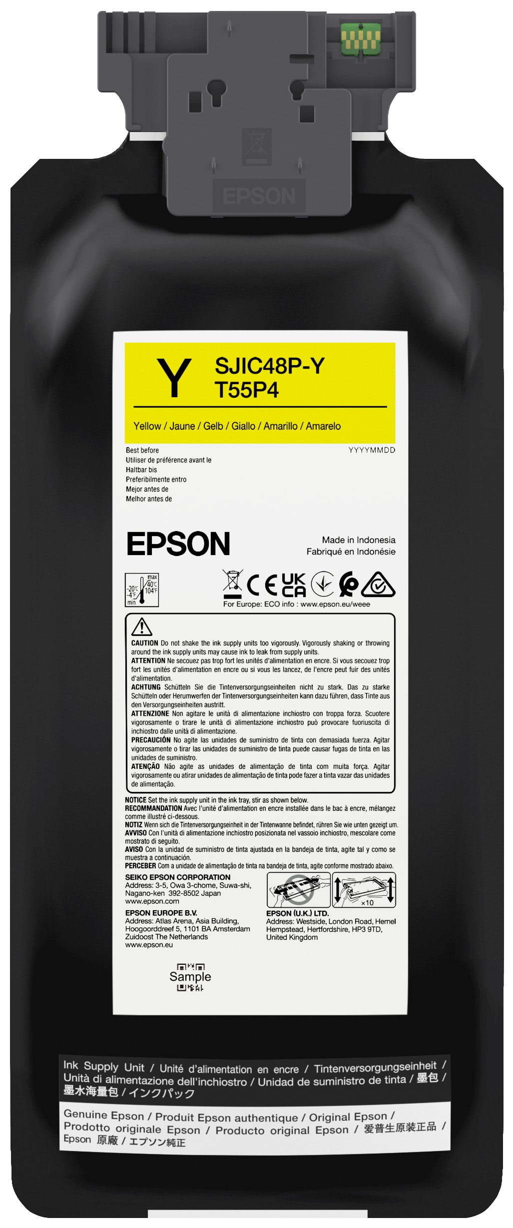 Epson SJIC48P-Y Yellow ink cartridge for ColorWorks C8000e — imagem 1