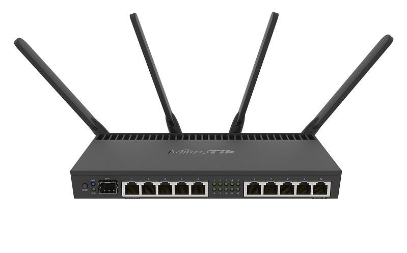 MikroTik RB4011iGS+5HacQ2HnD-IN Wireless Router, Dual-band 2.4/5GHz, 10x Gigabit Ethernet, PoE, RouterOS, imagem 1