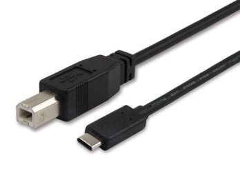 EQUIP CABO USB 2.0 B-C M/M 1MT PRETO — imagem 1