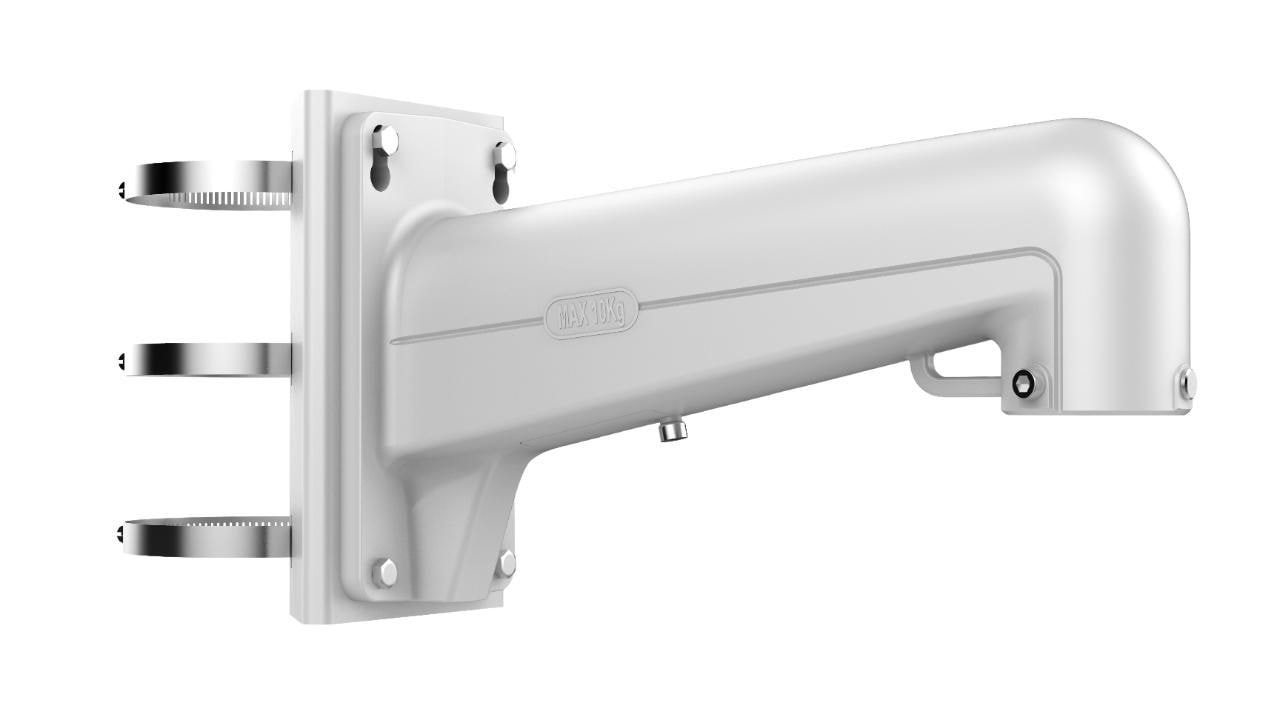 Hikvision Pole mount bracket,white Aluminum & Steel