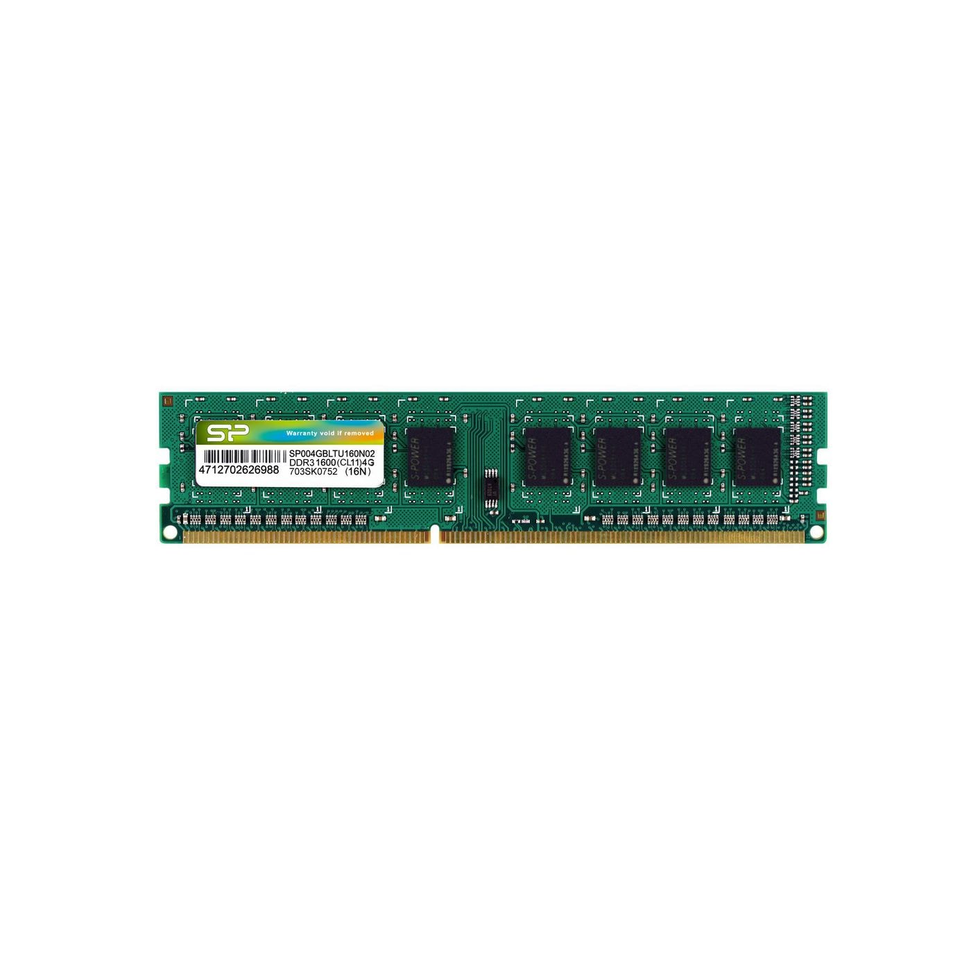 SILICON POWER DDR3 4GB 1600MHz CL11 DIMM 1.5V