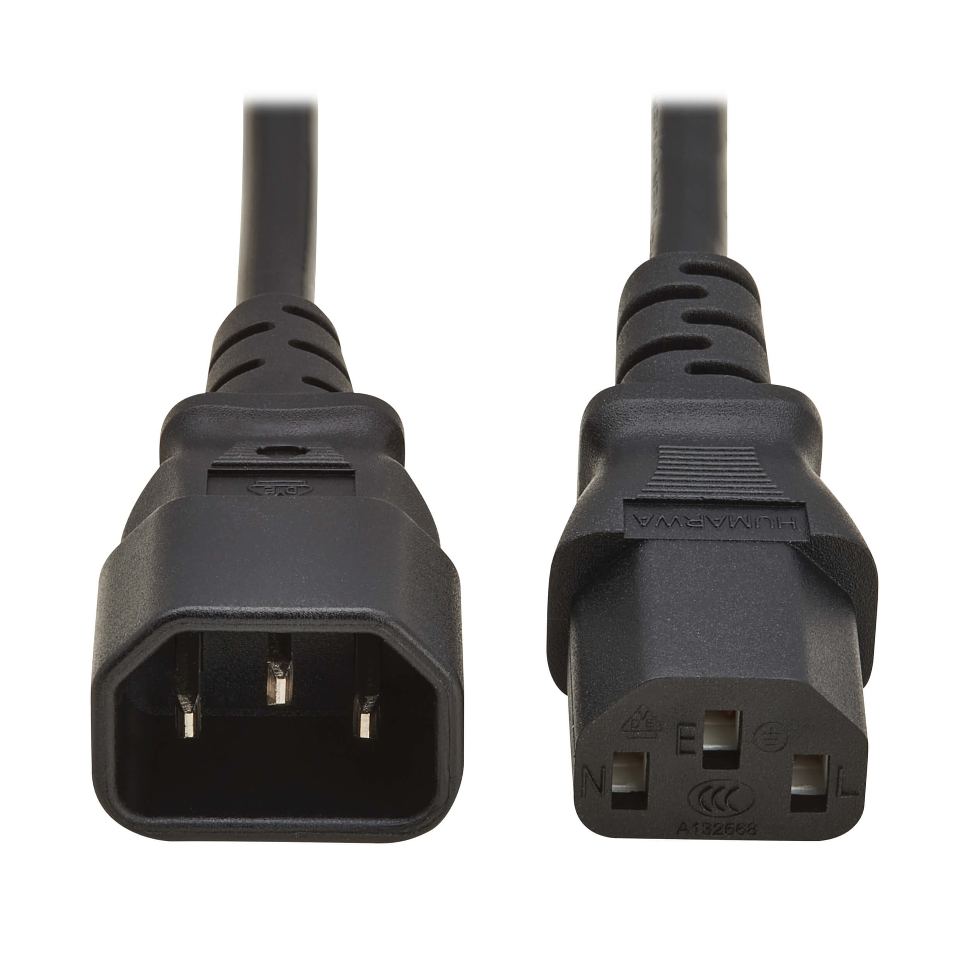 Eaton Tripp Lite Series PDU Power Cord, C13 to C14 - 10A, 250V, H05VV-F, 2 m (6.6 ft.), Black - Cabo de alimentação - power IEC 60320 C13 para IEC 60320 C14 - AC 250 V - 10 A - 2 m - preto - Europa - para P/N: B020-U16-19-IPF, B020-U16-19-IPG, B020-U