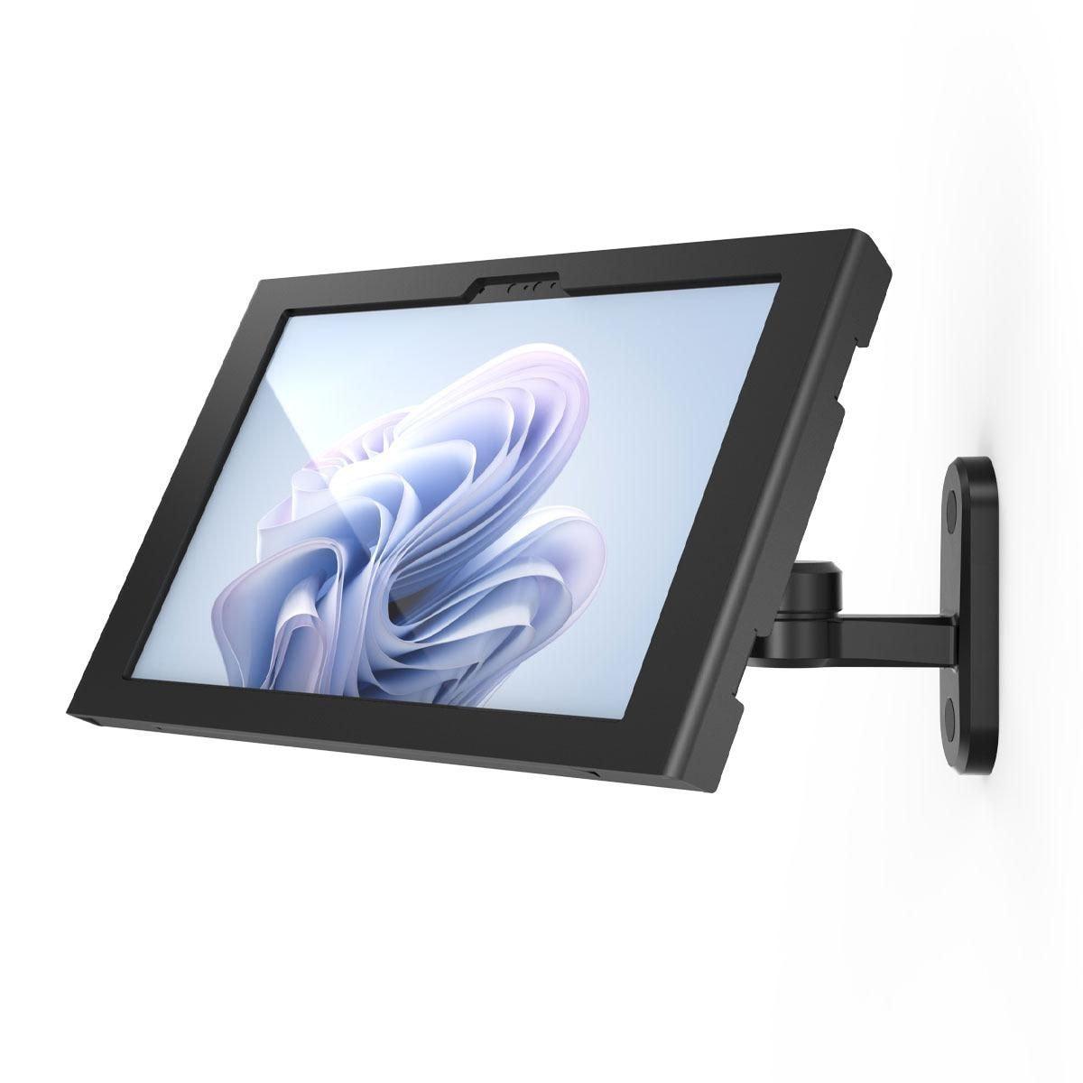 Compulocks Surface Pro 8-11 Apex Enclosure Swing Wall Mount - Kit de montagem (caixa, braço articulado) - braço basculante - para tablet - bloqueável - alumínio de alto-nível - preto - tamanho de tela: 13" - montável em parede, balcão - para Microsof