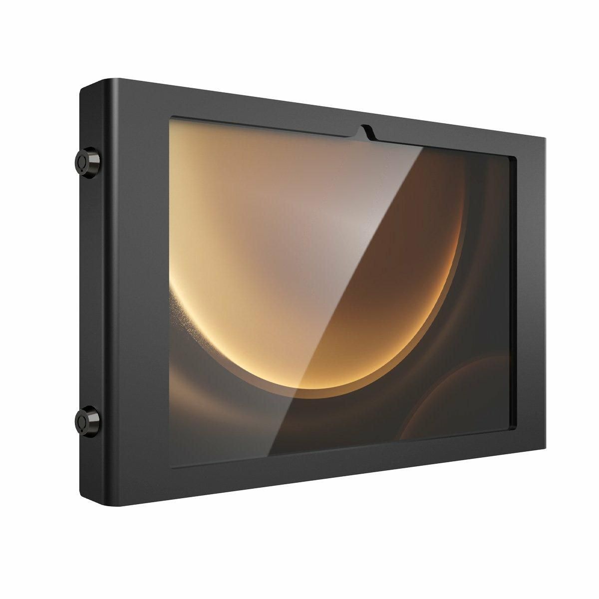 Compulocks Galaxy Tab S9+/S9FE+ 12.4" Apex Secured Enclosure Wall Mount - Cobertura - câmara frontal/traseira e sensores portáteis e expostos - para tablet - bloqueável - moldura metálica - preto - tamanho de tela: 12.4" - montável em apoio de chão