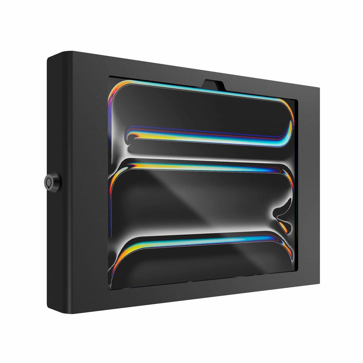 Compulocks iPad Pro M4 11" (2024), Apex Secured Enclosure Wall Mount - Cobertura - para tablet - montagem em vidro, espaço - bloqueável - alumínio de alto-nível - preto - tamanho de tela: 11" - interface de montagem: 100 x 100 mm - montável em parede