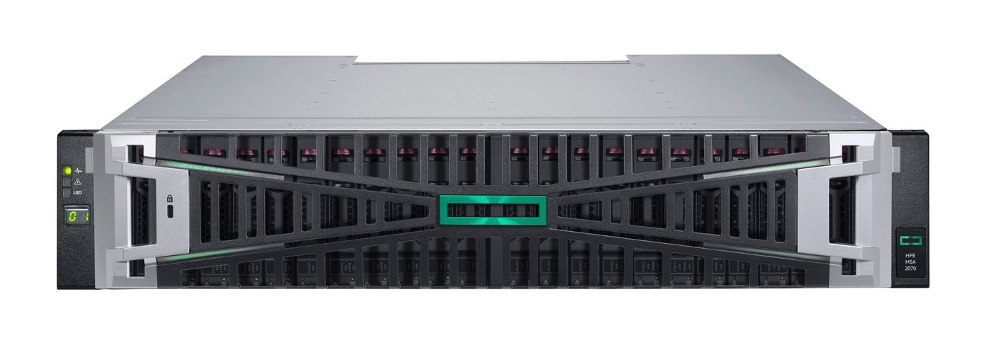 HPE Modular Smart Array 2070 16Gb Fibre Channel SFF Storage - 7th Generation - matriz de disco de estado sólido - 46 TB - 24 baias (SAS-3) - SSD 3.84 TB x 12 - 16Gb Fibre Channel (externo) - montável em bastidor - 2U - Smart Choice