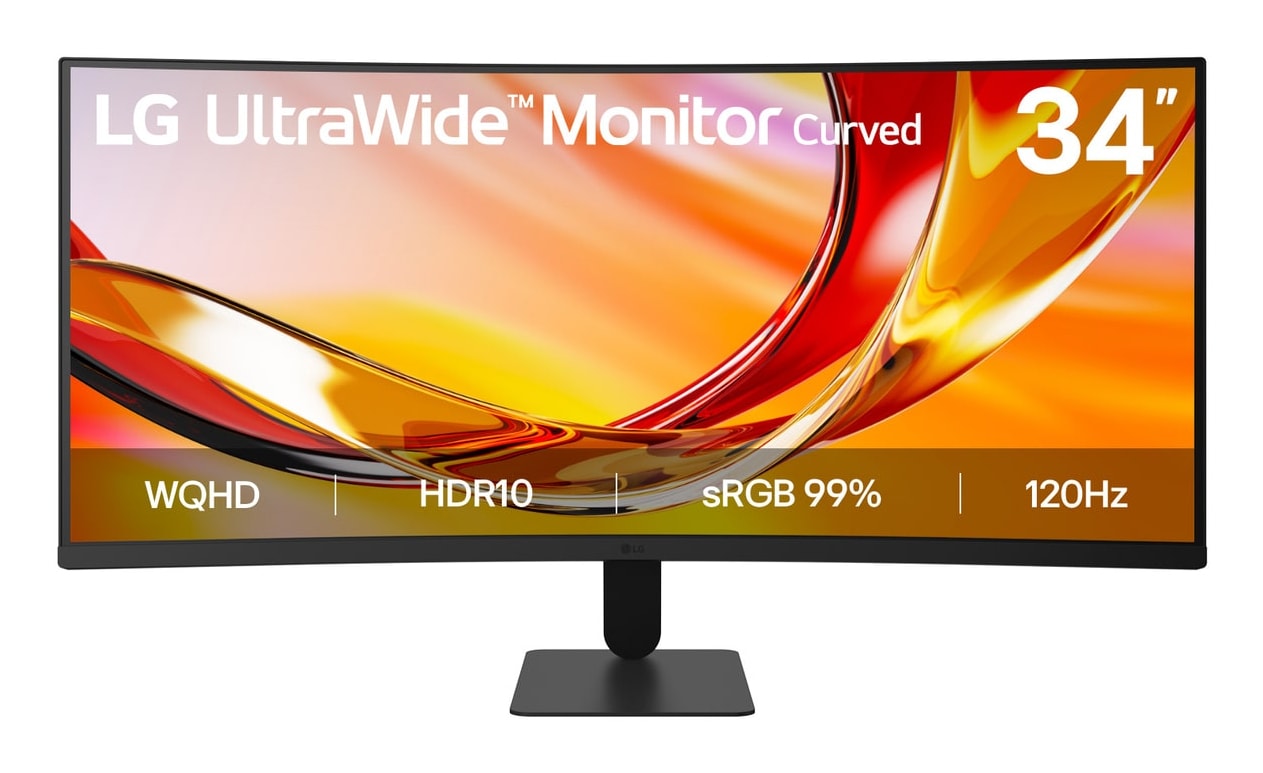 LG UltraWide 34U601B-B - Monitor LED - curvo - 34" - 3440 x 1440 WQHD @ 120 Hz - VA - 250 cd/m² - 3000:1 - HDR10 - 5 ms - 2xHDMI, DisplayPort