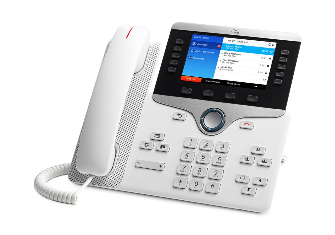 Cisco IP Phone 8851 - Telefone VoIP - SIP, RTCP, RTP, SRTP, SDP - 5 linhas
